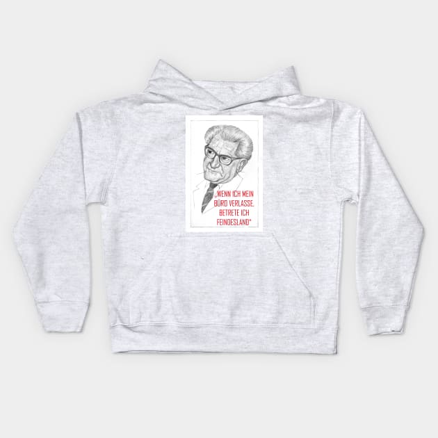 Fritz Bauer quote II Kids Hoodie by LeahHa